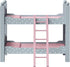 18 in. Doll Wooden Convertible Bunk Bed - Olivia's Little World, Gray with White Polka Dots and Pink Accents