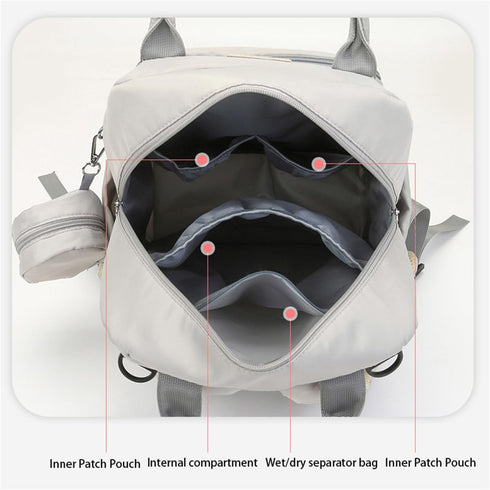 Generic Backpack Diaper Bag with Changing Pad Pacifier Case and Insulated Bottle Pocket for Mom and Dad (Gray)