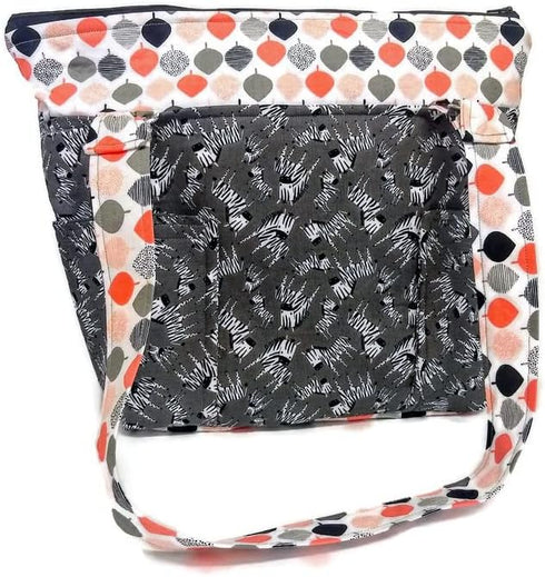 Miniature Zebra Peach Leaf Diaper Bag