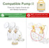 Maymom Pump Parts 2X Detachable Breastshield (24mm) with Valve Membrane and Connector, Compatible with Medela Breast