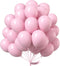 PartyWoo 100 pcs Light Pink Balloons, 10 Inch Pastel Baby Pale Pink Latex Helium for Baby Shower, Wedding, Birthday