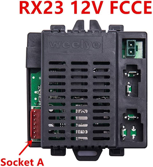 FULIHUA RX23 12V 2.4G Bluetooth Remote Control and Receiver, for Kids Ride On Toys, Control Box Motherboard Accessories
