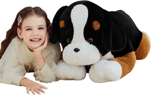 IKASA Giant Bernese Mountain Dog Stuffed Animal Plush Toy, Big Jumbo Soft Toy, 30" Huge Size Cute Fluffy Plushie, Gifts