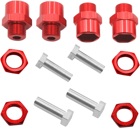 4Pack Vgoohobby Metal Wheel Hex Drive Hub Adapter, 12mm to 17mm Conversion for 1/10 Off-Road RC Cars