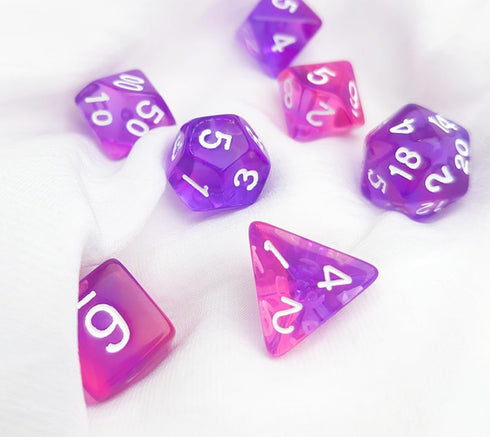 Purple DND Dice Set, Pop Color D&D Dice, Polyhedral Dice Set for Dungeons and Dragons, Role Playing Games