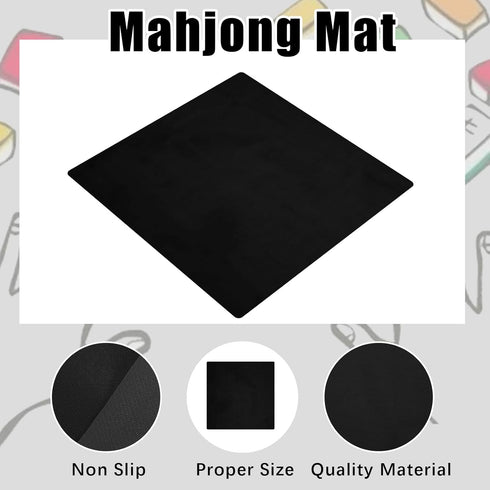 Outdoor(Black,40 40 Inch) Buryeah Mahjong Mat Large Non Slip Neoprene Rubber Table Mat Noise Reduction Dominoes Poker