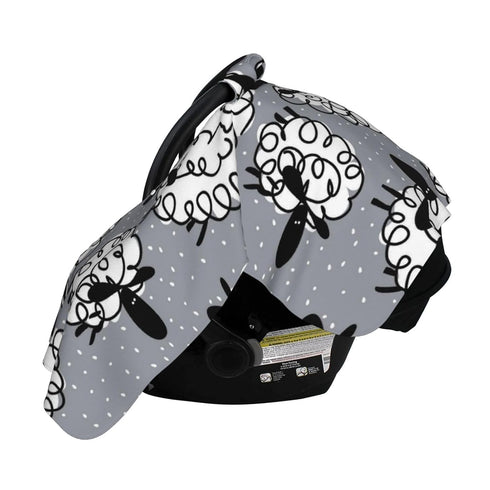 Zhbvncp Funny Sheep Baby Car Seat Cover & Breastfeeding Nursing Cover - Breathable Stretch Fabric Multi-Use Nursing
