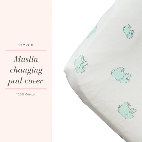 Vlokup Baby Changing Pad Cover Set Muslin, Portable Flamingo Diaper Change Pad Sheet