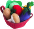Felt Food Vegetable Set, Toddler Vegetable Basket with Soft Plush Pretend Play Food, Carrier, for Ages 3+
