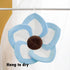Flower Baby Bath Pad, Infant Bathtub Mat for Bathtub Tub Sink (White Blue)