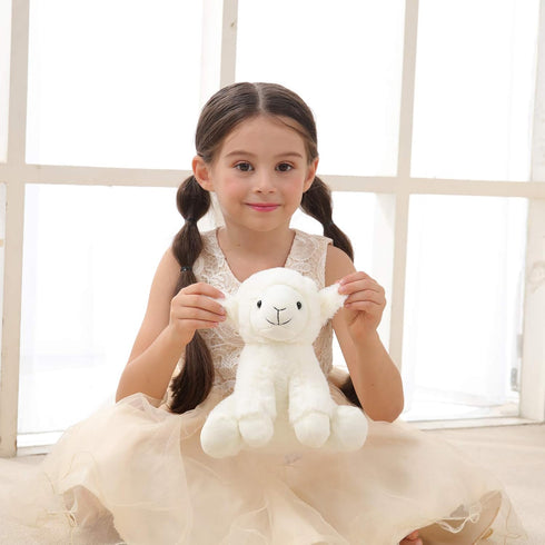 Apricot Lamb Toys Plush Cream Lamb Sheep Stuffed Animal with Fluffy Soft Ears (8 Inches, Cream Lamb)