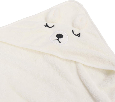 Hooded Baby Bath Towel, Cartoon Animal Baby Swaddle Towel, Soft Fleece Water Absorption Baby Towel Ultra Absorbent Bath