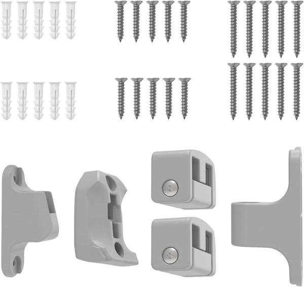Hole Mounting Kit for Babelio 26-43" Auto Close Baby/Dog Gate for Stairs - Contains Screws, Gray