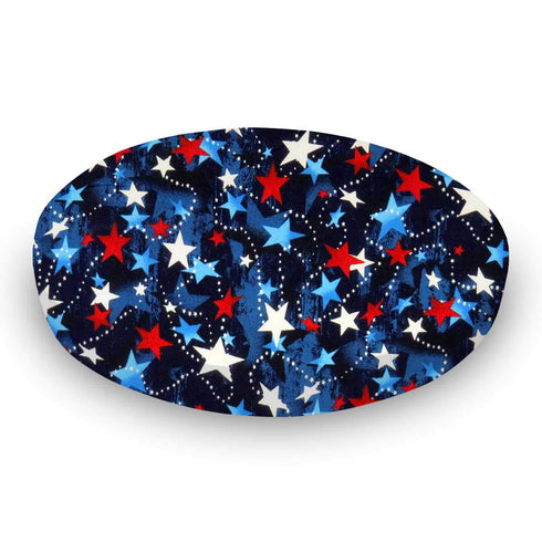 SHEETWORLD.COM SheetWorld Fitted 100% Cotton Percale Oval Crib Sheet, Fits Stokke Sleepi 26