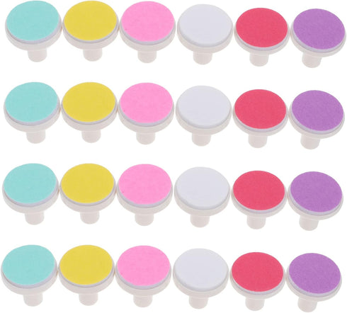 LIFKOME 24Pcs Electric Nail Grinding Pads Safe Nail File Discs Replacement Heads for