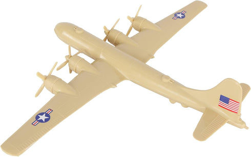 Tim Mee Toy TimMee WW2 B-29 Superfortress Bomber Plane - Tan Plastic Army Men Aircraft