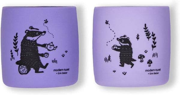 modern-twist Sip Set, Food-Grade Silicone, Reusable Cups, Waterproof, Dishwasher Safe, Pack of 2