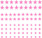 Stars Wall Decal, 78 PCS Pink Stars Wall Sticker for Easy Peel and Stick Kids Room Decoration
