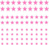 Stars Wall Decal, 78 PCS Pink Stars Wall Sticker for Easy Peel and Stick Kids Room Decoration