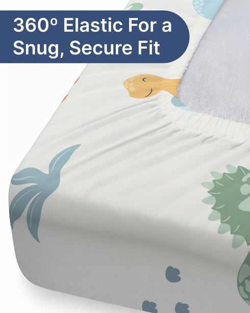 Pack 2 52x28x8in Baby Crib Sheets for Boys & Girls - of Fitted Microfiber Crib Sheets for Standard Crib & Toddler