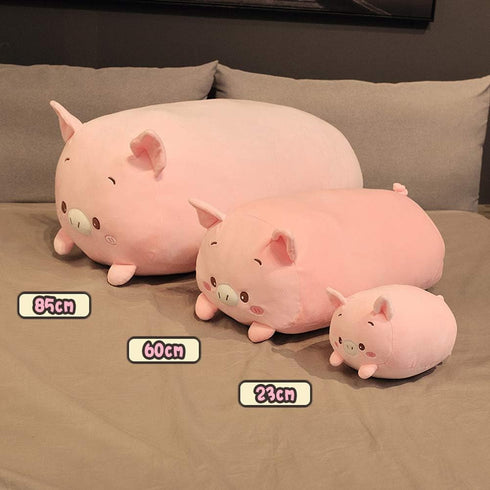 Pig Plush Pillow Soft Stuffed Animal Toy, Piggy Body Pillow, 33.5"