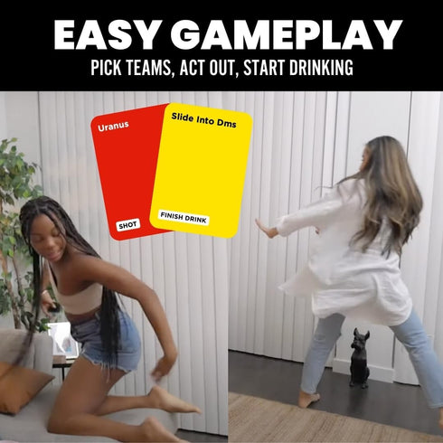 Do or Drink Act Out or Black Out Charades - Fun Adult Drinking Card Game with 350 Prompts for Game Night
