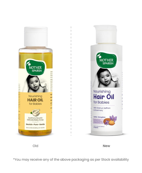 Mother Sparsh 18 100ml Ayurvedic Baby Massage Oil, Herbal extracts and Oils - Lajjalu, tagar, Almond & Avocado Oil