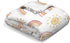 Boho Sunshine Rainbow Baby Blanket for Boys Girls Colorful Rainbow Sun Swaddle Blanket Flannel Soft Breathable Lightweight Receiving Blankets for Nursery Stroller Toddler Bed Carseat Crib 30x40 by Hwmmbh