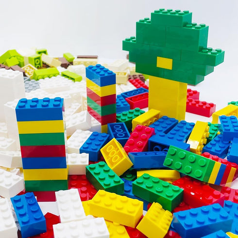 120Pieces Classic Building Bricks Toy Set 2x4 MOC Basic Parts Compatible with Major Brands STEM Toys for Kids 6+