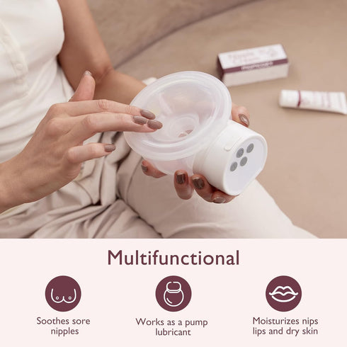 Momcozy 1.41 oz Nipple Cream Safe for Breastfeeding, No Wipe Off Lanolin-Free Nipple Balm, Soothing Cream