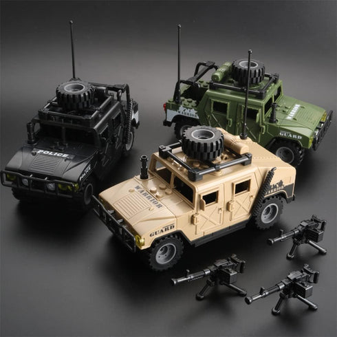Military Vehicle Building Blocks Playsets, 4 in 1 Army Truck Building Kit for Kids, Army Vehicles Toys