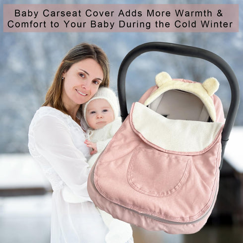 Car Seat Covers for Babies,Winter Baby Car Seat Cover Infant Carseat Covers Canopy,Universal Baby Carrier Cover