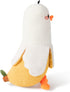 PEACH CAT Banana Duck Plush Pillow, Cute Stuffed Animal for Girls and Boys, White 19.7"