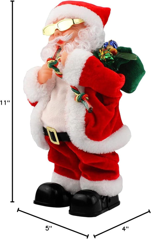 Dancing Santa Claus Toy with Shaking Belly and Feet - Musical Christmas Doll for Festive Cheer