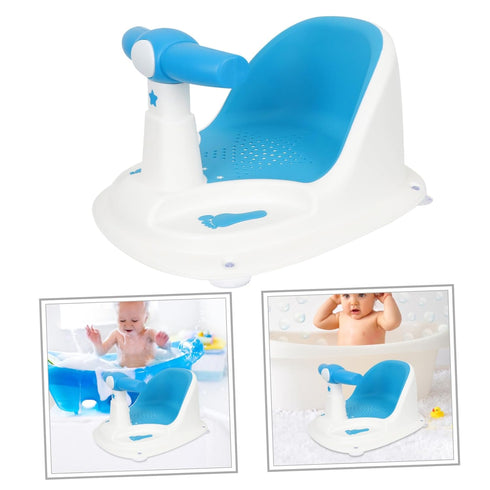 Levemolo Bath Seat with Backrest and Non-Slip Suction Cups Shower Chair for Sit-up Support Safe Material Bathtub Seat