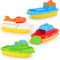 Toyland Pack of 4 Floating Boats - Cargo Ship, Cruise Liner, Fishing Boat