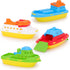 Toyland Pack of 4 Floating Boats - Cargo Ship, Cruise Liner, Fishing Boat