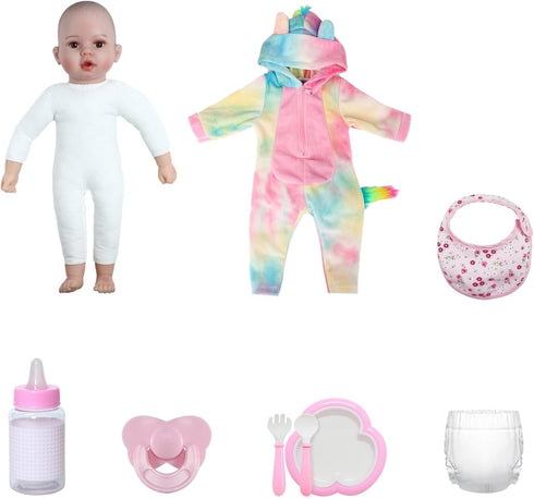 18 inch 3 4 5 6 7 8+ GOAROY Lifelike Baby Dolls Girl, Large Realistic Sweet Soft Body Baby Doll Real Life Baby Dolls