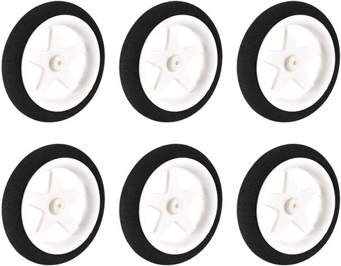 uxcell RC Model Plane Aircraft Wheel Micro Sport Wheel 0.07 Inch X 3 Inch - 6PCS