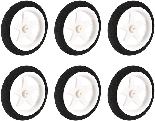 uxcell RC Model Plane Aircraft Wheel Micro Sport Wheel 0.07 Inch X 3 Inch - 6PCS