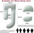Pregnancy Pillow for Sleeping, Full Body Maternity Pillow with Removable Cover, Detachable U-Shape Pregnancy Body