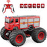 1:18 2.4GHz Remote Control Monster Truck - Scale RC Monster Fire Fighter, Big Wheel School Bus with Lights, Sounds