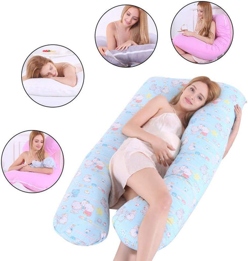 SmarTopus Maternity Pillowcase, Pregnancy Body Pillow case U Shaped, Maternity Pillow Replacement Cover with Zipper