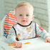 6 Pcs Baby Feeding Bibs Toddler Waterproof Bib Set with Crumb Catcher Pocket for 6-12 Months