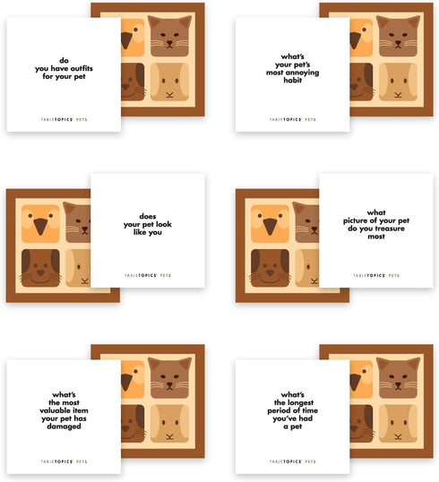 TableTopics to GO Pets, 40 Fun Question Card Game to Talk about Your Pet, Great for Friends and Family Game Night