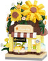 Jollcnoia Sunflowers Mini Flower Shop Building Toy Street City Store View Micro House
