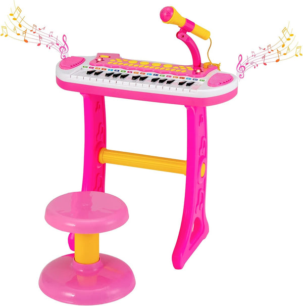 HONEY JOY Kids Piano Keyboard, 31-Key Electronic Piano Educational Musical Instrument Toy