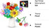Flower Bouquet Building Set, 1009PCS DIY Plant Decoration, 12 Artificial Flowers for Ages 6+, Gift Idea