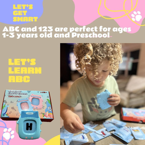 1+ 274 Talking Flash Cards, Preschool Learning Activities, Montessori Toys for Year Old, Educational Toys, Pocket