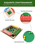 Pedolini 4 Shut the Box Game Wooden - Travel Size Way Close The Box Dice Game with Instructions - Math Learning Board